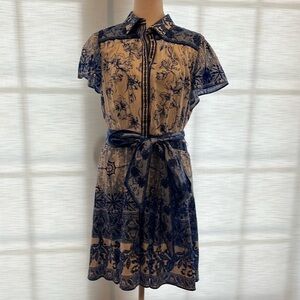 Alice & Olivia Pre- Loved Greek Tile Tiffie Mini Dresd
